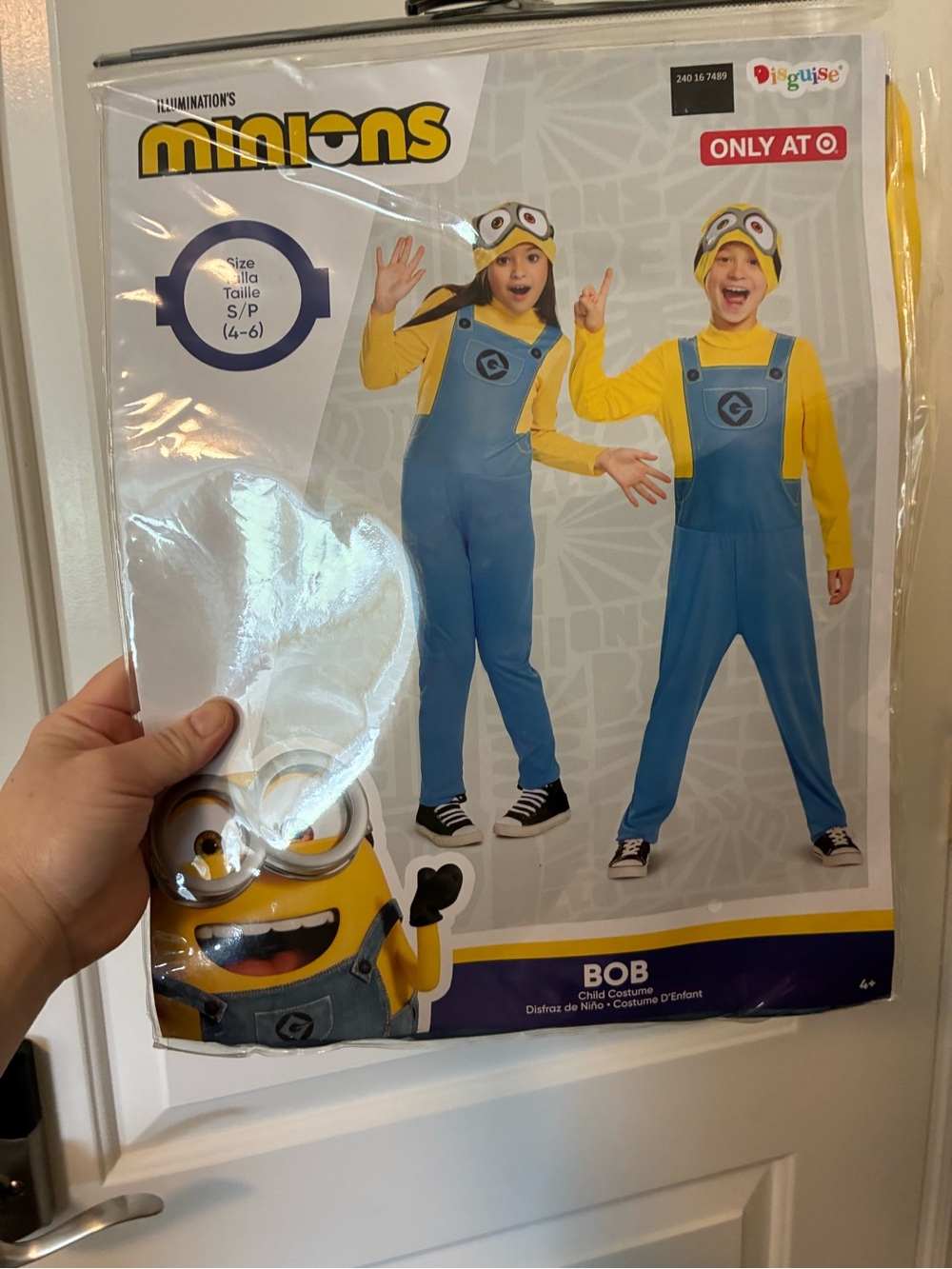 nwt despicable me minion bob costume small 4-6
